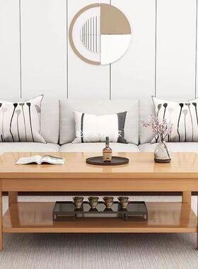 茶几客厅家用小型户实厅木茶几办公简约桌子XMQ室客桌中式长方形