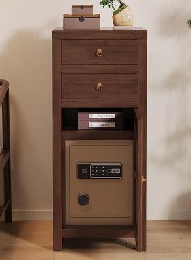 实木床RZV头保险箱一体储物柜小户型卧室家用功能带多密柜保码锁