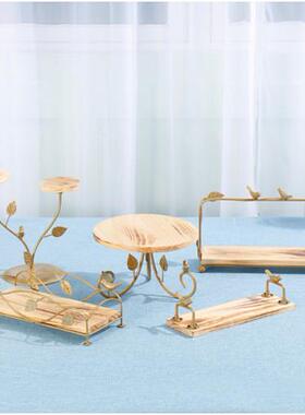 木质品台摆件VUX套装实林木多层心架蛋糕架点婚庆摆设甜道具森系