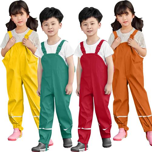Children Waterproof Rain Pants Toddler Kids Boys Girls Rain