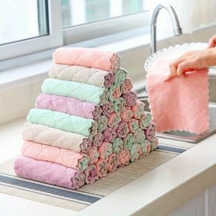 10pcs Microfiber Dish Cloths Multi-Purpose Dishwashing Towel