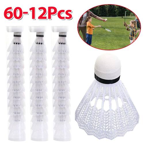 12pcs Plastic Training Ball Lightweight Badminton for Hit