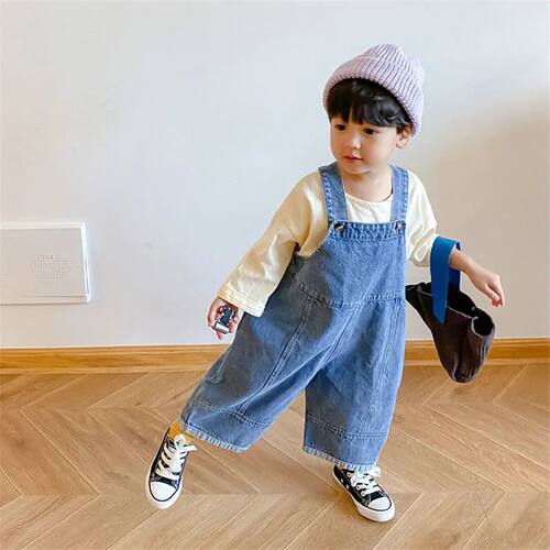 2025 Autumn New Children Loose Overalls boys girls casual