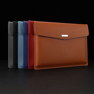 Leather File Folder Large Capacity Document Bag Business