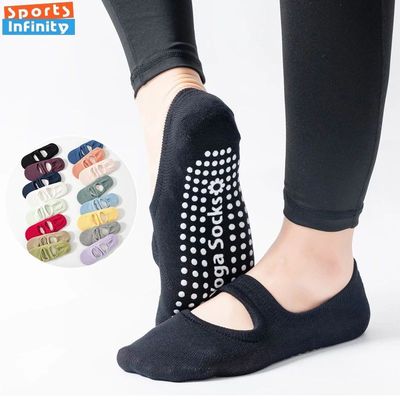 35-42 Silicone Anti-Slip Backless Yoga Socks Women Pilate