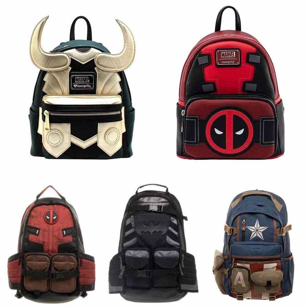 Marvel Avengers Deadpool Captains America Backpack Anime