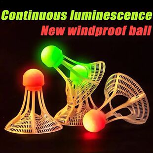 3pc Glow-In-The-Dark Windproof Badminton Shuttlecock Ball Wi