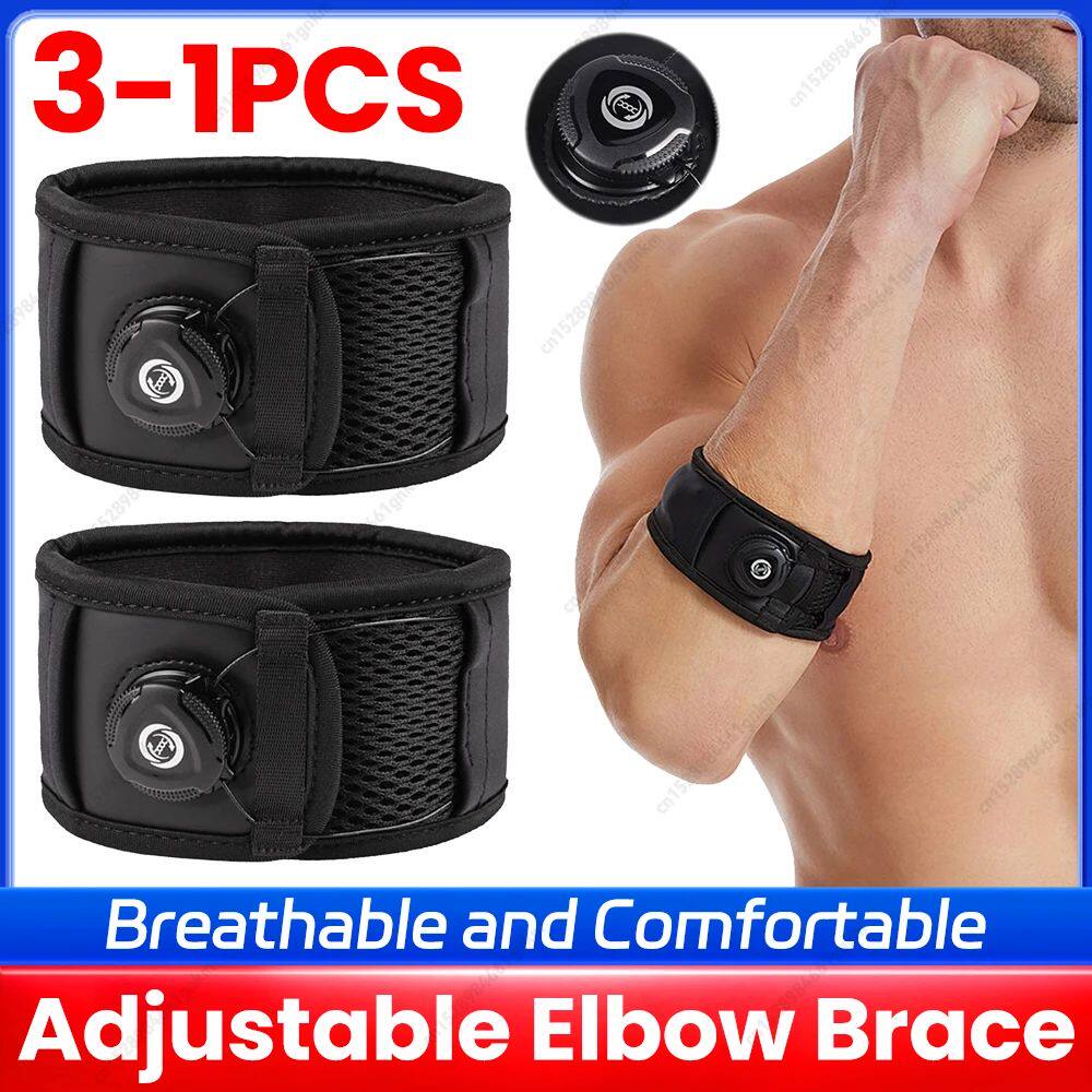 3-1PCS Adjustable Elbow Brace Breathable Arm Support Band No