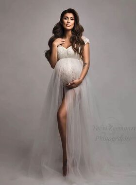 Maternity Photography Dresses Pregnancy Lace Bodysuit