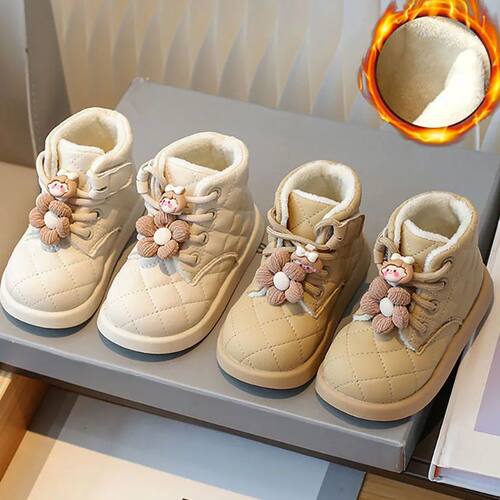 Winter Snow Boots For Little Girls Trend Fashion Cute Plaid