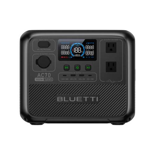 [US Plug] BLUETTI AC70 Portable Power Station | 1000W 768Wh,