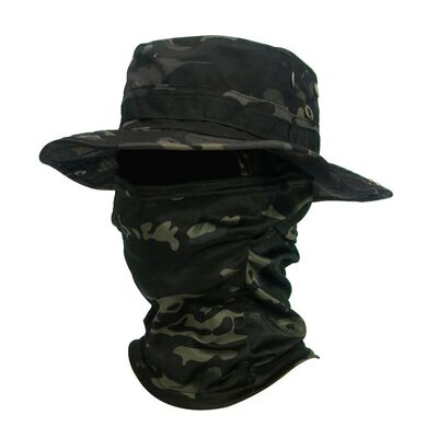 Camouflage Wide Brimmed Hat Balaclava Set Men's Outdoor Suns