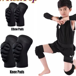 1Pair Thick Sponge Knee Pads Elbow Compression Sleeves Guard