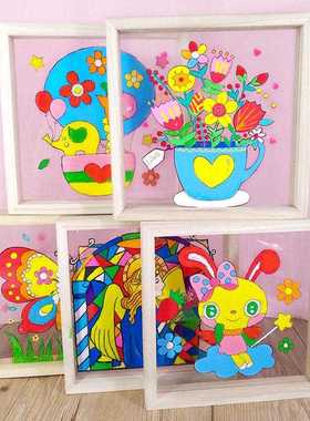 新款直销实木相框亚克力玻璃画框 儿童幼儿园diy绘画创意涂鸦手绘