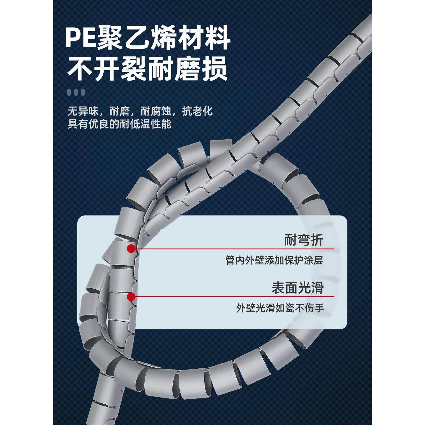 电线包线管防咬保护套集线束线管电脑电源线网线收纳整理理线神器