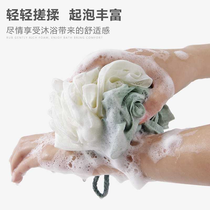 新款直销大号泡澡球沐浴球 成人洗澡用品浴花女洗澡起泡浴球花 50