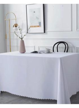 新款直销RI0T加厚墨绿色会议台布酒店桌布长方形平纹布纯色红色白