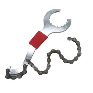 直销新款三合一自行车中轴工具一体中轴扳手飞轮固定扳手 尾勾扳