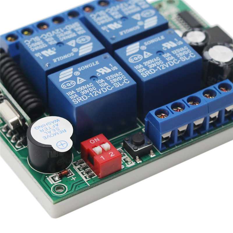 新款直销桃木4键无线遥控直流12V24V36V48v四路LED灯具门禁电机开