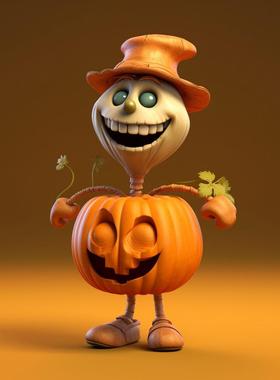 新款直销落地萌万圣节礼品南瓜人家居花园装饰雕像桌面摆件树脂工