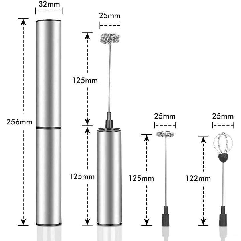 直销新款USB充电不锈钢电动打蛋器奶泡器2档调速家用手持搅拌器打