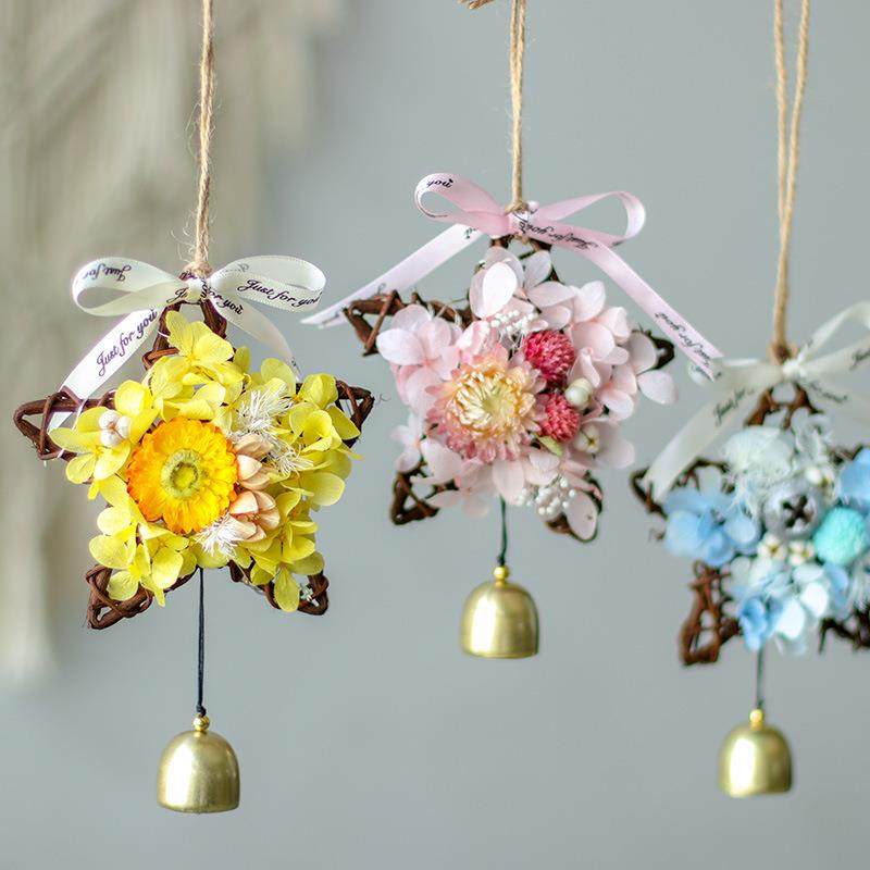 直销新款520女神节手工花艺沙龙藤编永生干花diy发光风铃藤环车载,家居饰品,餐桌花艺,淘宝优惠券,粉丝福利购,淘宝优惠卷