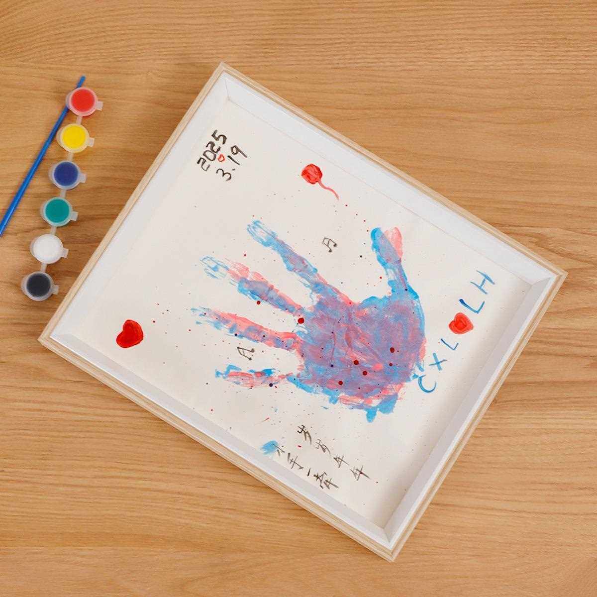 新款直销情侣手印画相框摆台手工纪念日送给女友520情人节礼物男,家居饰品,DIY亲子装饰画,淘宝优惠券,粉丝福利购,淘宝优惠卷