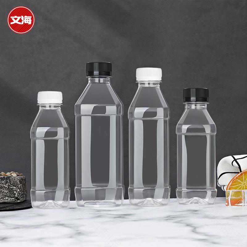 新款直销500ml矿泉水瓶塑料透明pet方形酵素酸梅汤牛奶果汁分装一