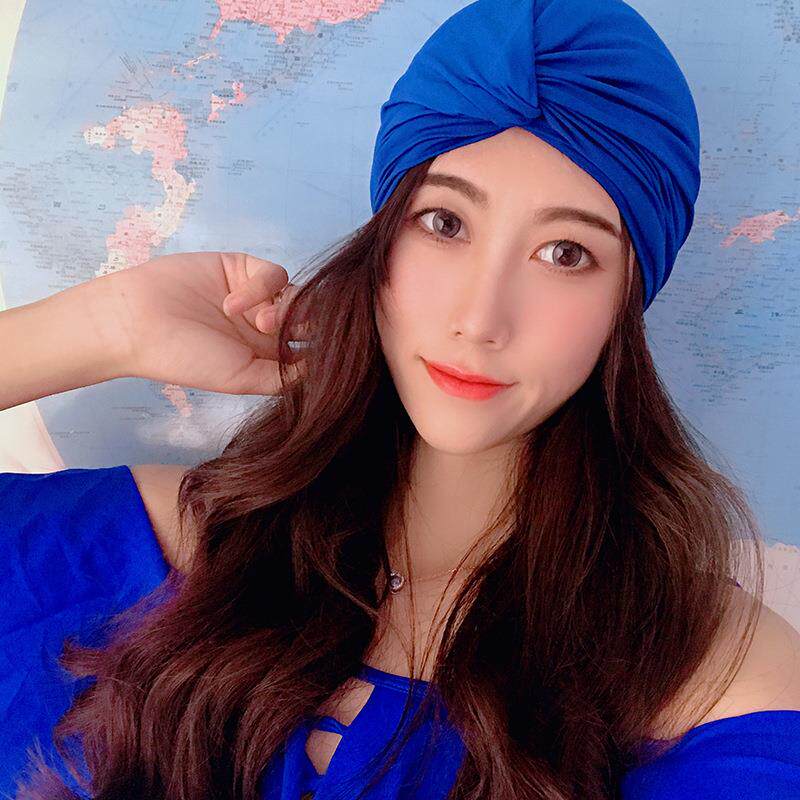 新款直销韩版ins风大码多色泳帽 女神游泳布帽 长发不勒头成人护