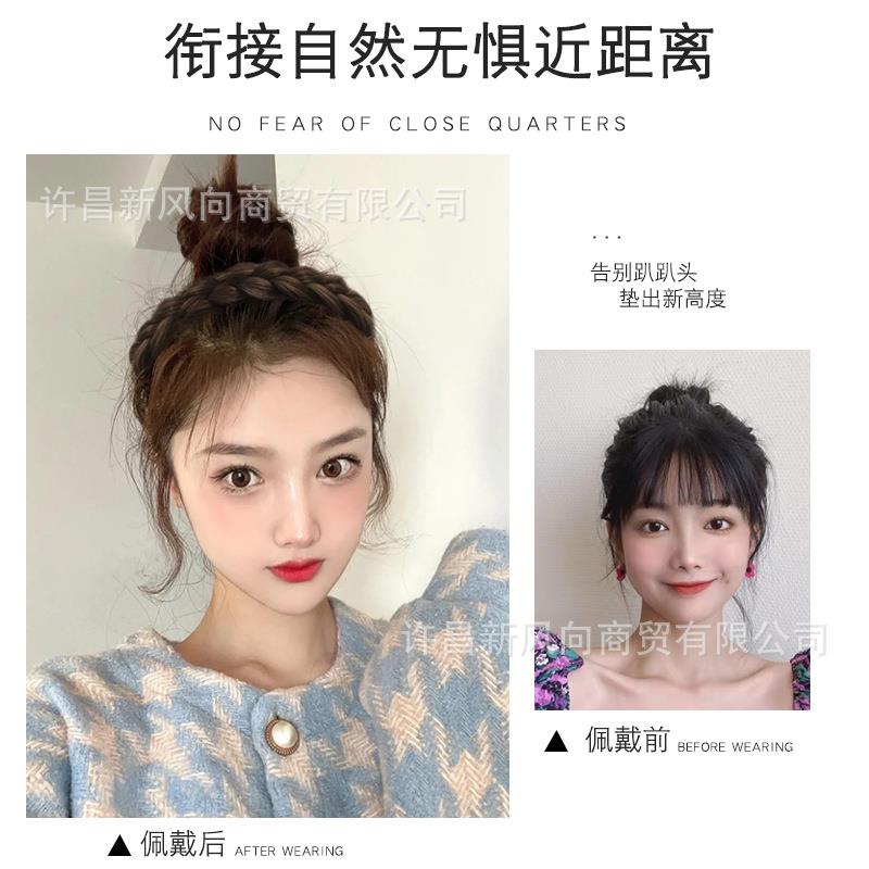 新款直销网红麻花辫发箍女编发发卡假发头饰辫子鱼骨辫法式复古高
