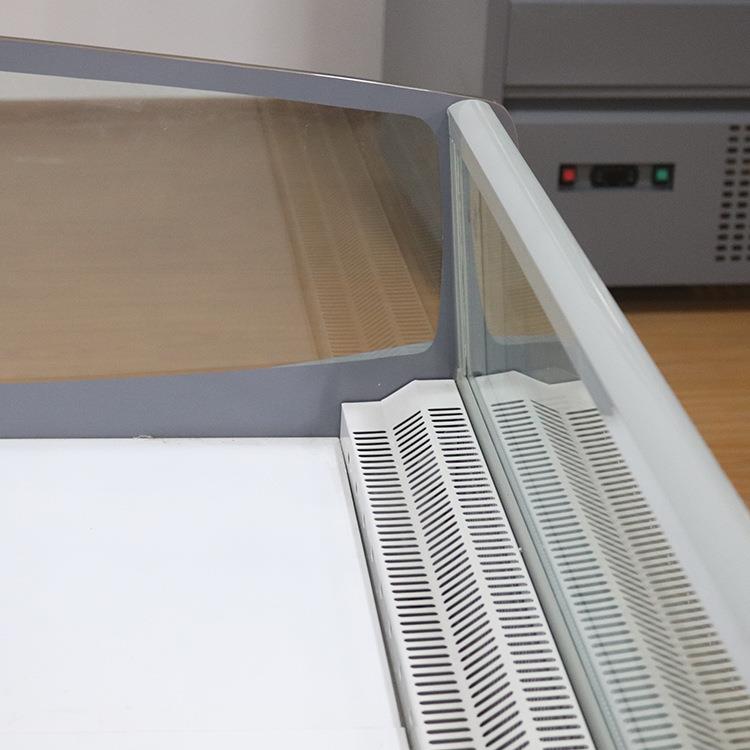 新款直销鲜肉柜 新款平口玻璃敞开式猪肉冷藏保鲜展示柜 商用风冷