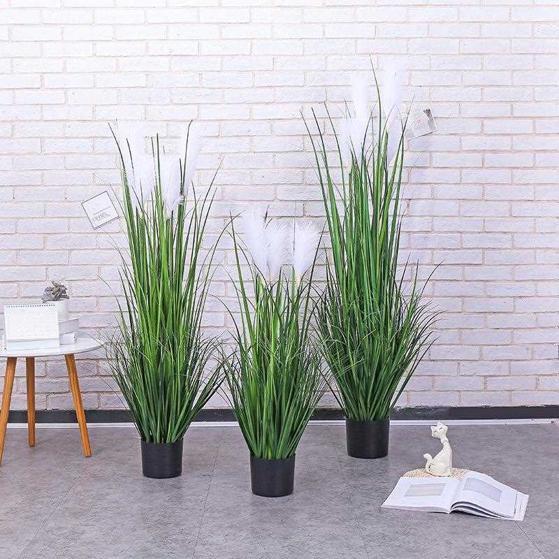 新款直销仿真狗尾巴芦苇绿植橱窗装饰植物家居室内植物装饰品仿真