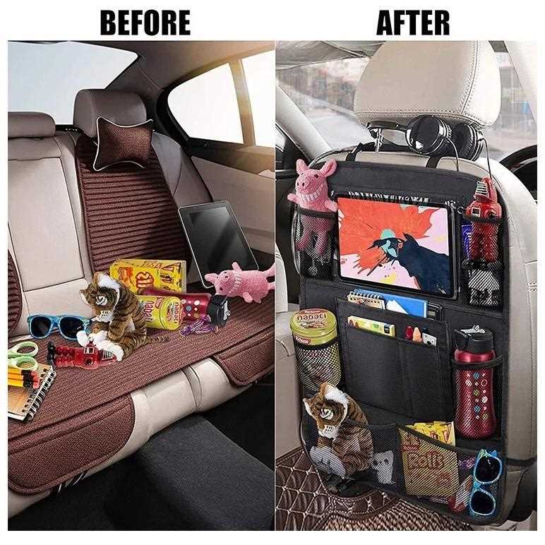 新款直销跨境600D牛津布汽车座椅iPad收纳袋车载储物椅背置物袋车