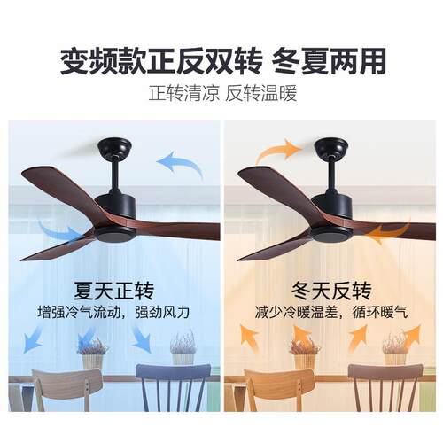 新款直销商用变频风扇餐厅客厅家用无灯电风扇北欧大风力工业吊扇