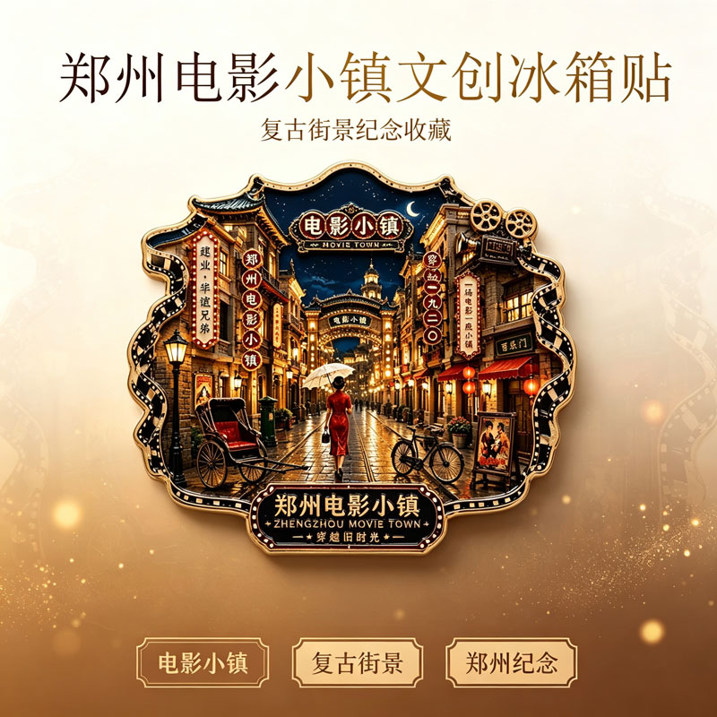 郑州电影小院文创金属磁吸冰箱贴文化创意冰箱贴