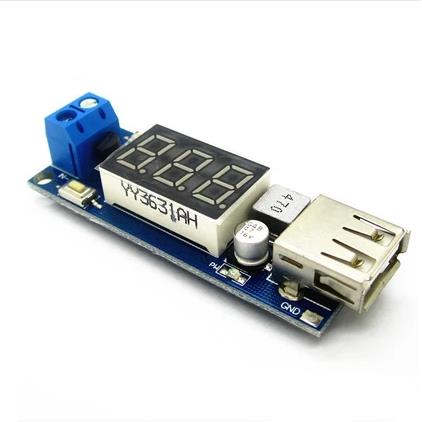 DC-DC 降压电源模块6.5v12V~40V转5V+车载电压表USB充电手机