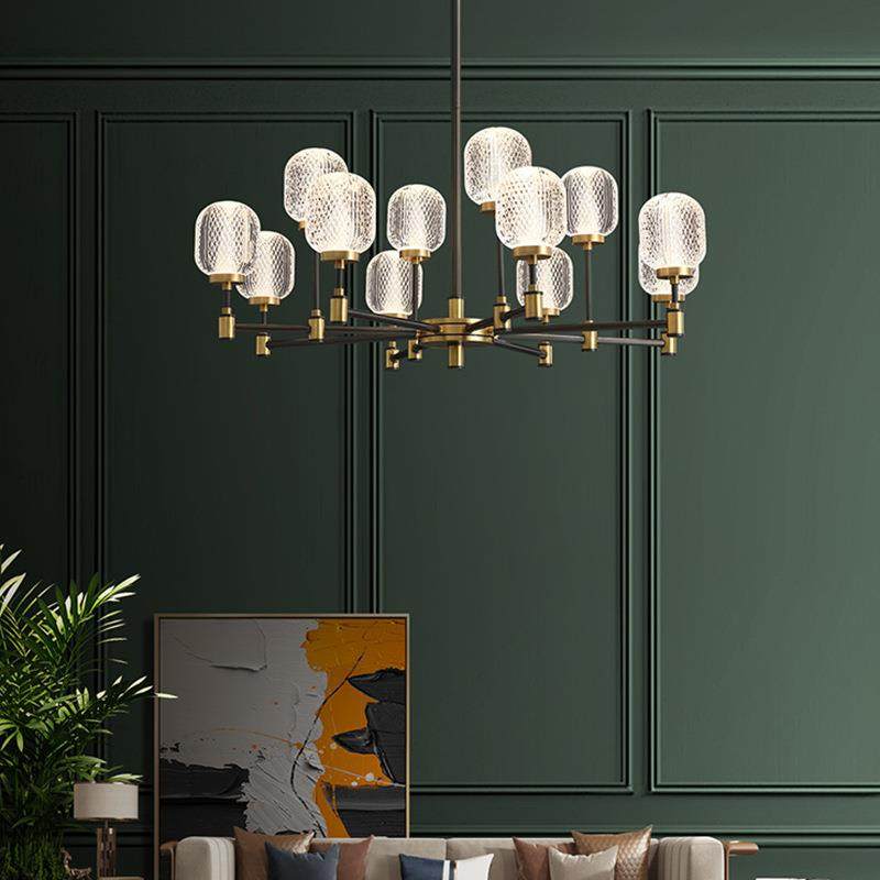 新款直销后现代轻奢吊灯 客厅灯简约大气全铜餐厅卧室玻璃灯中山,家装灯饰光源,智能吊灯,淘宝优惠券,粉丝福利购,淘宝优惠卷