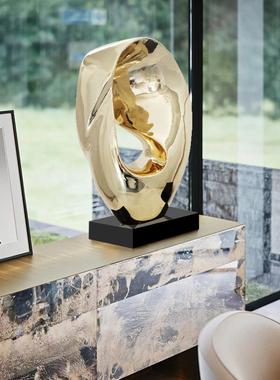 新款直销现代大型抽象电镀抽象摆件酒店大堂雕塑艺术品过道走廊客