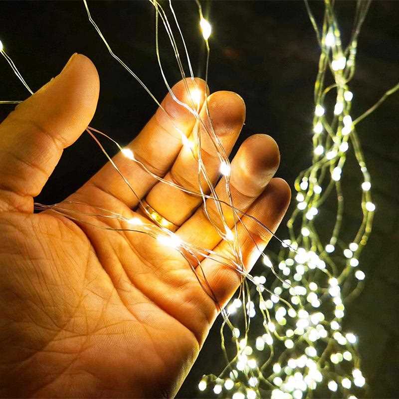 新款直销led太阳能灯串马尾灯树藤灯户外防水装饰灯串下垂灯串圣