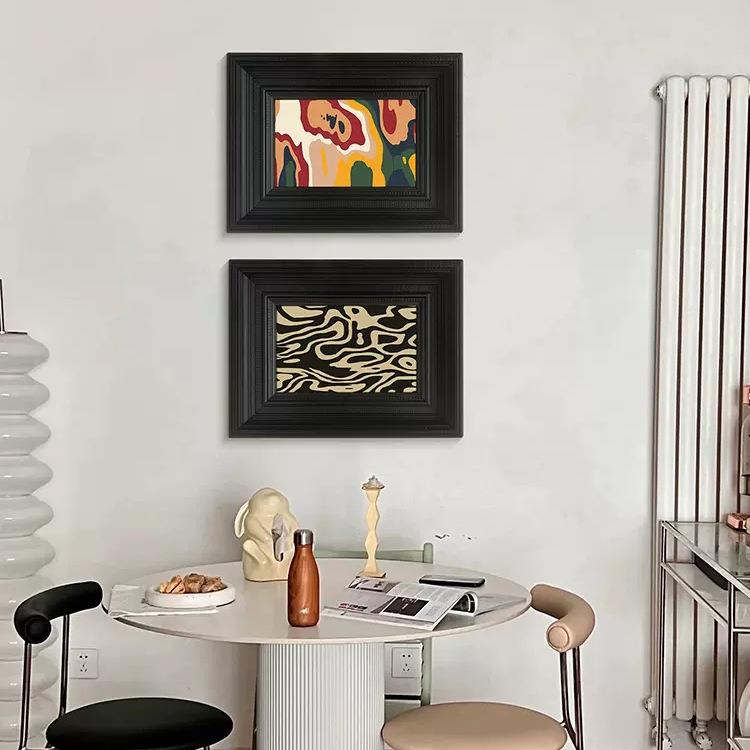 新款直销《蒙德里安》法式小众抽象中古风客厅组合挂画复古餐厅床