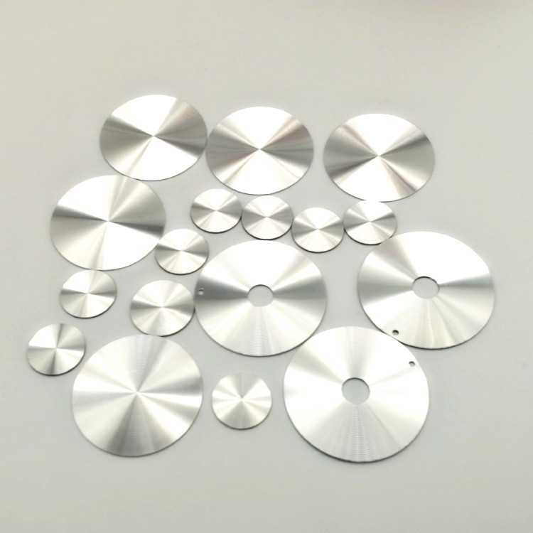 新款直销高光cd纹标牌铝牌冲压logo铭牌CD纹装饰片金属标牌太阳纹