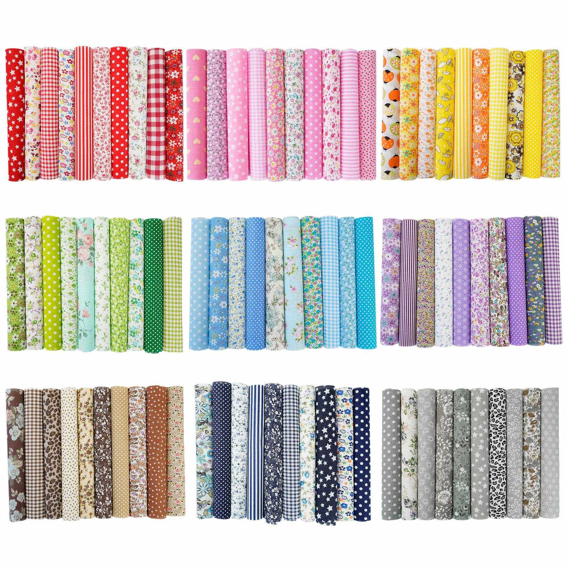 新款直销100色拼布布组平纹花布棉碎花格子波点手工diy棉布小布头,居家布艺,海绵垫/布料/面料/手工diy,淘宝优惠券,粉丝福利购,淘宝优惠卷