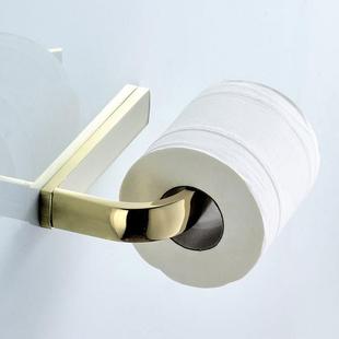直销欧贝洁具锆金色纸巾架简约铜材质卷纸器 新款 卫生间卫浴五金