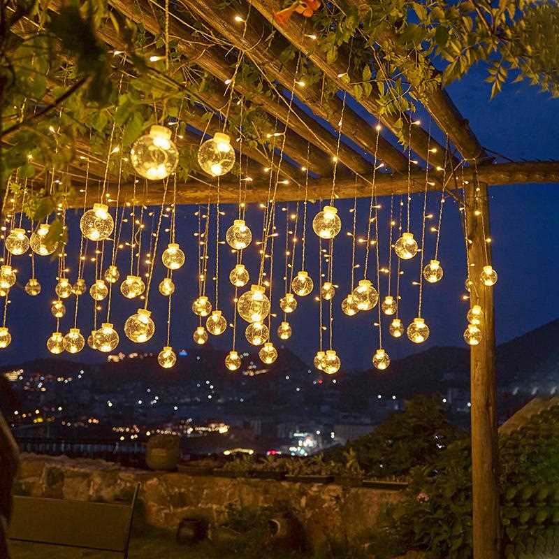 新款直销太阳能许愿球led彩灯串灯闪灯满天星户外防水庭院花园阳
