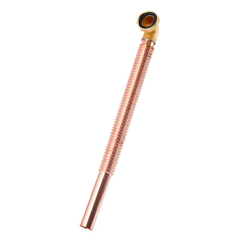 新款直销源头浴缸下水管紫铜横式直式铜管排水管移位管浴缸下水器