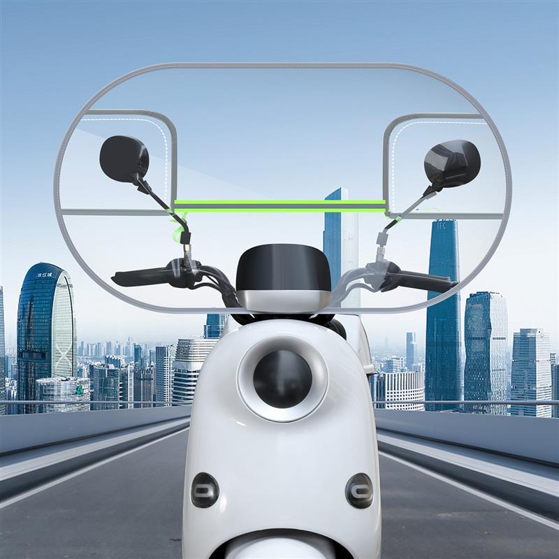 电动车挡风板透明防雨防风罩冬季防寒电瓶摩托车挡风罩加宽挡雨板