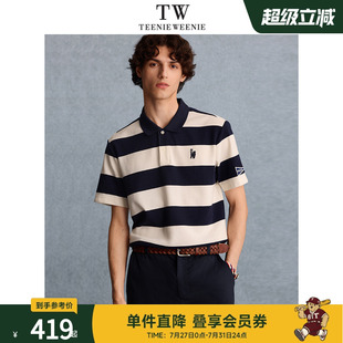 Weenie 卡通条纹POLO衫 Teenie Men小熊男装 T恤男2025夏季 新款