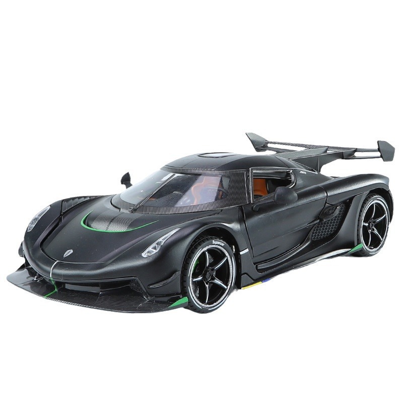 1/24珂尼塞格跑车仿真合金声光回力儿童玩具转向男孩汽车模型