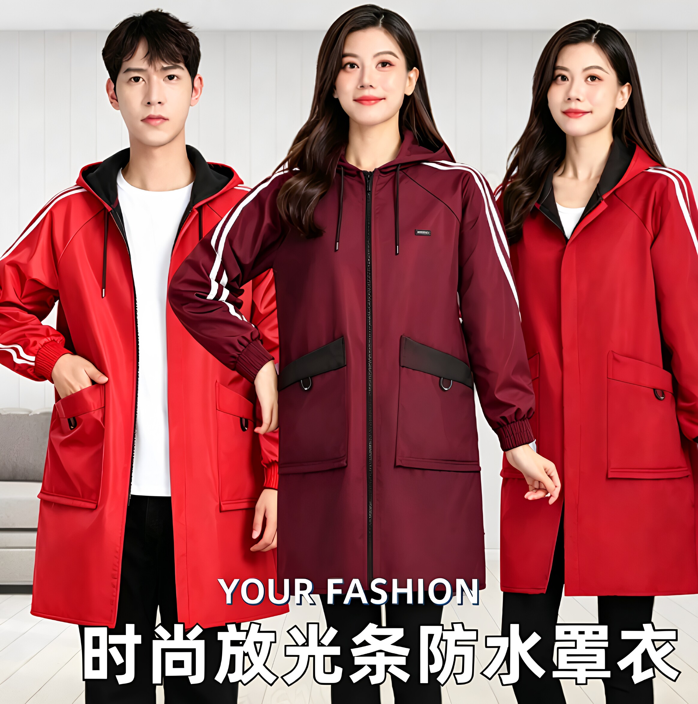 加绒长袖围裙女时尚加厚防水防油