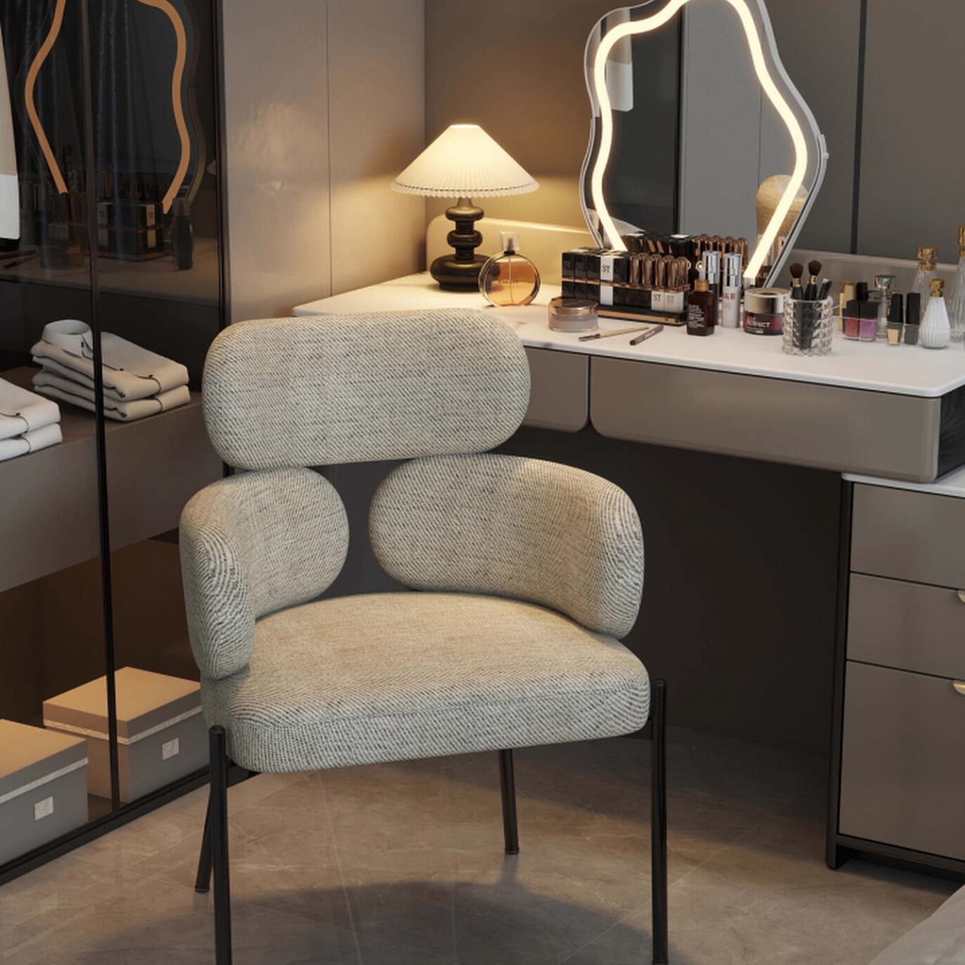 家用卧室轻奢化妆椅梳妆台